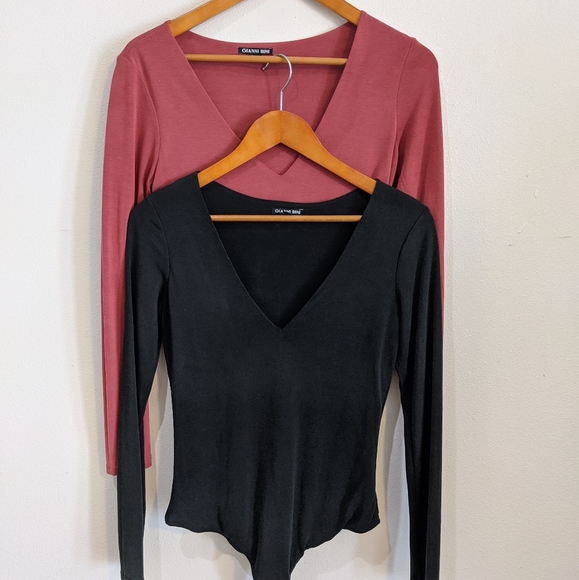 Gianni Bini bodysuit set black/clay SZ small - Picture 3 of 4